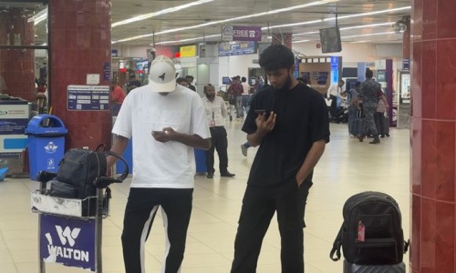 Nahid and Rishad were 'stuck' at Dubai airport for three nights