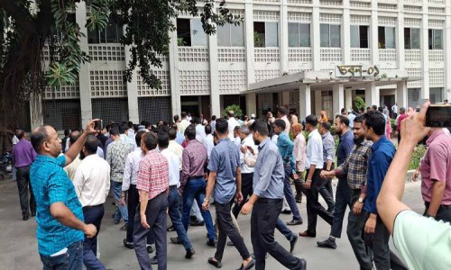 Protests continue at the Secretariat today